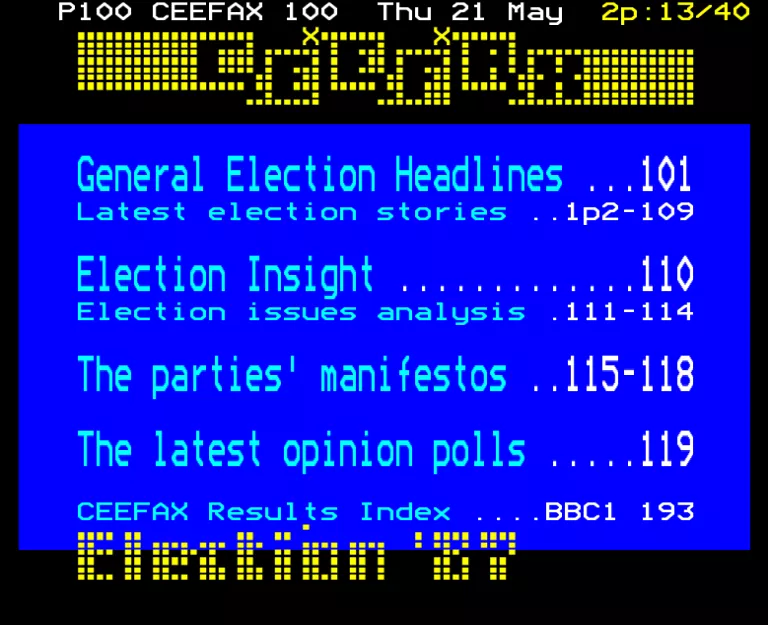 BBC2 from Thursday 21st May 1987