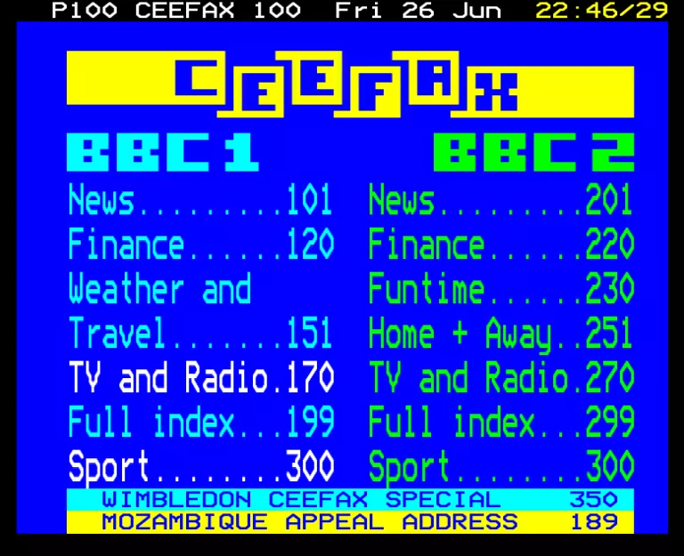BBC2 from Friday 26th June 1987