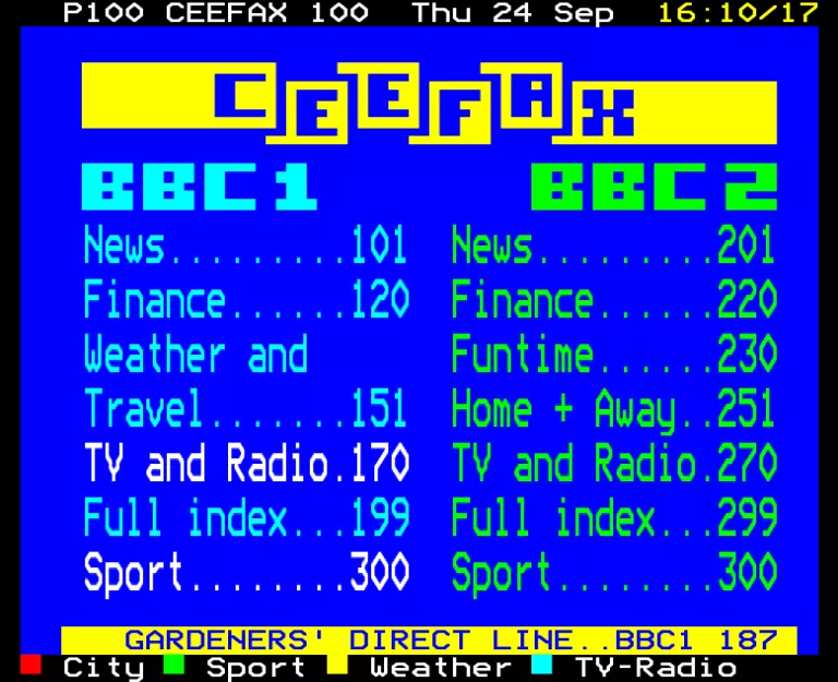 BBC1 from Thursday 24th September 1987
