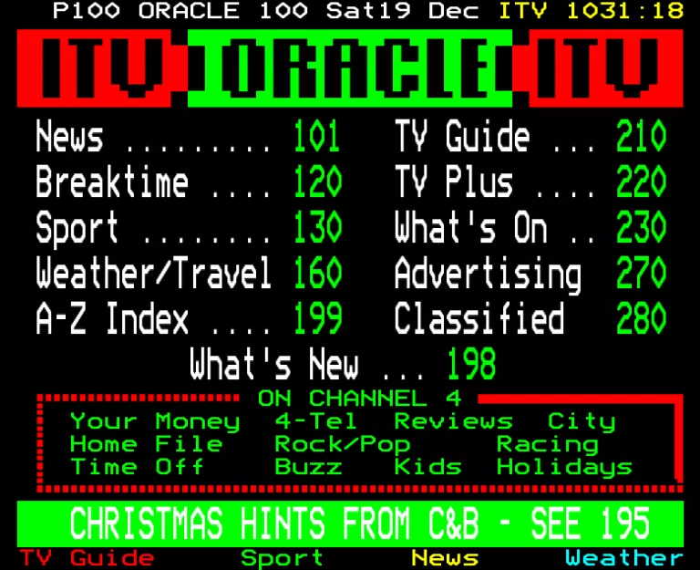 Granada from Saturday 19th December 1987