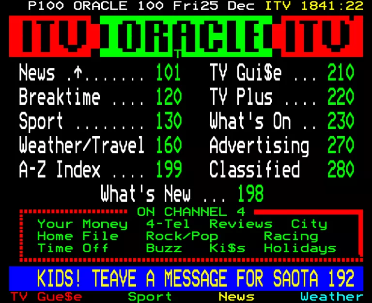 Granada from Friday 25th December 1987