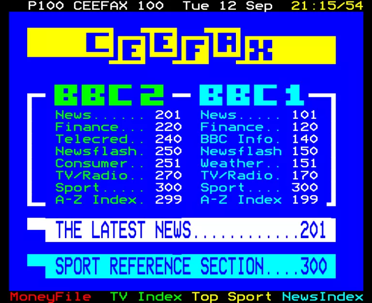 BBC2 from Tuesday 12th September 1989