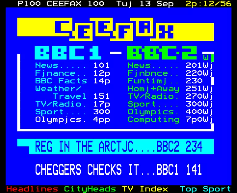 BBC1 from Tuesday 13th September 1988