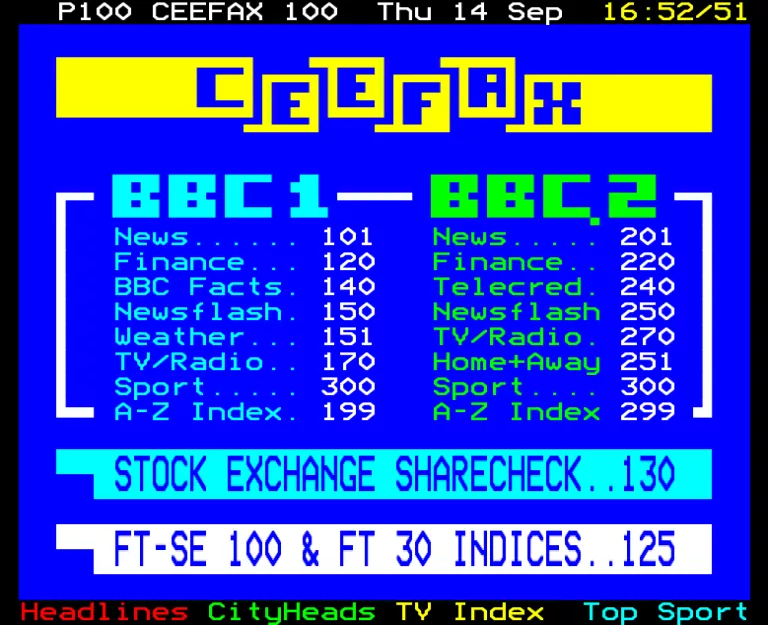 BBC1 from Thursday 14th September 1989