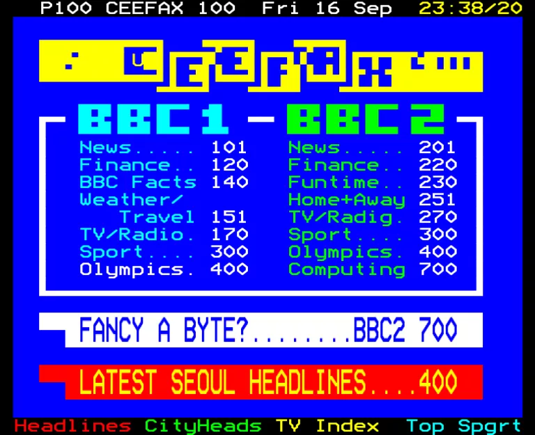 BBC1 from Friday 16th September 1988