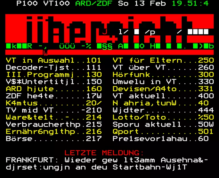 ARD from Sunday 13th February 1983