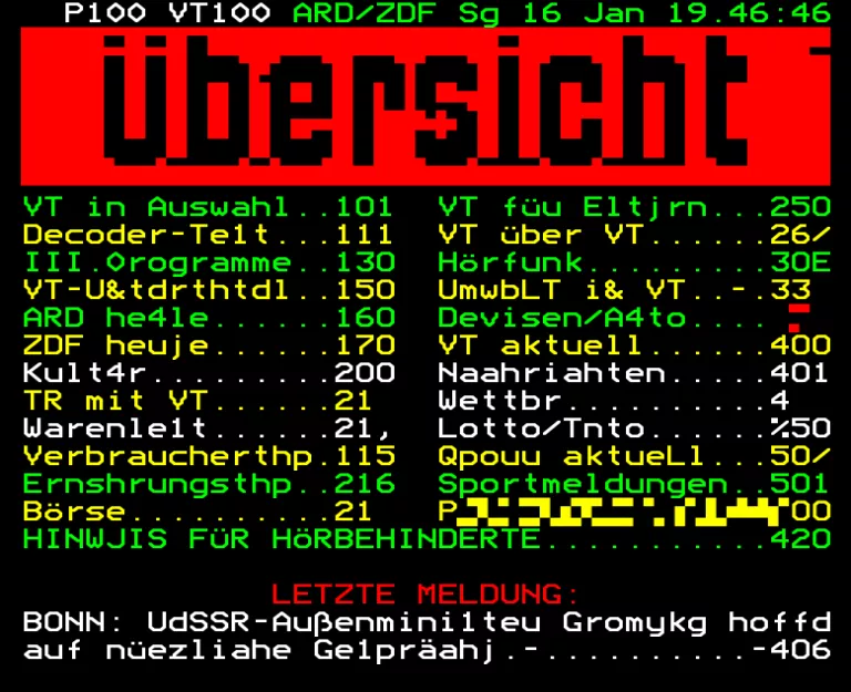 ARD from Sunday 16th January 1983