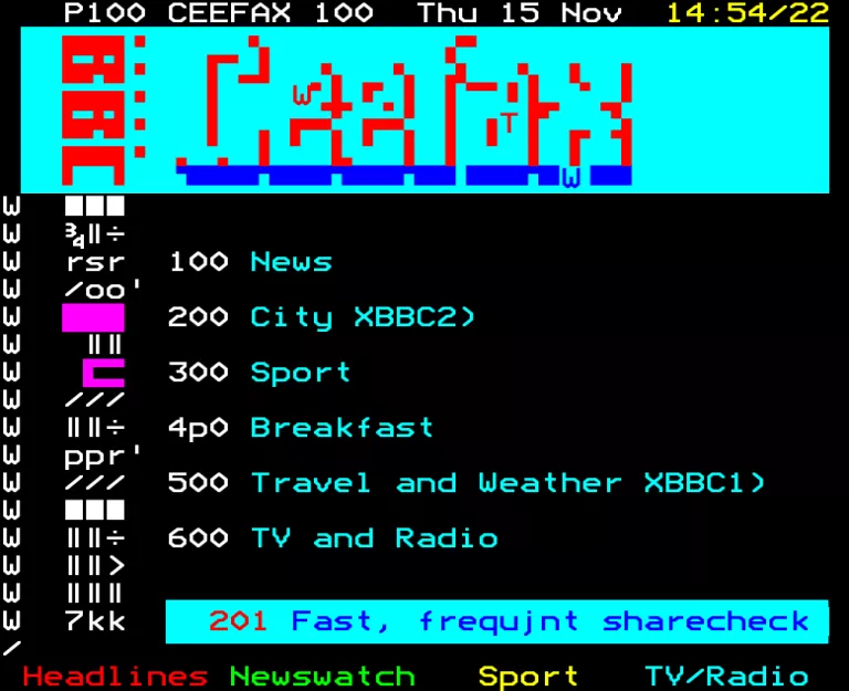 BBC1 from Thursday 15th November 1990