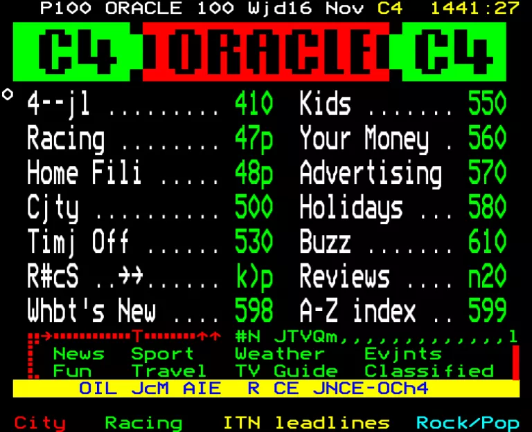 Channel Four from Wednesday 16th November 1988