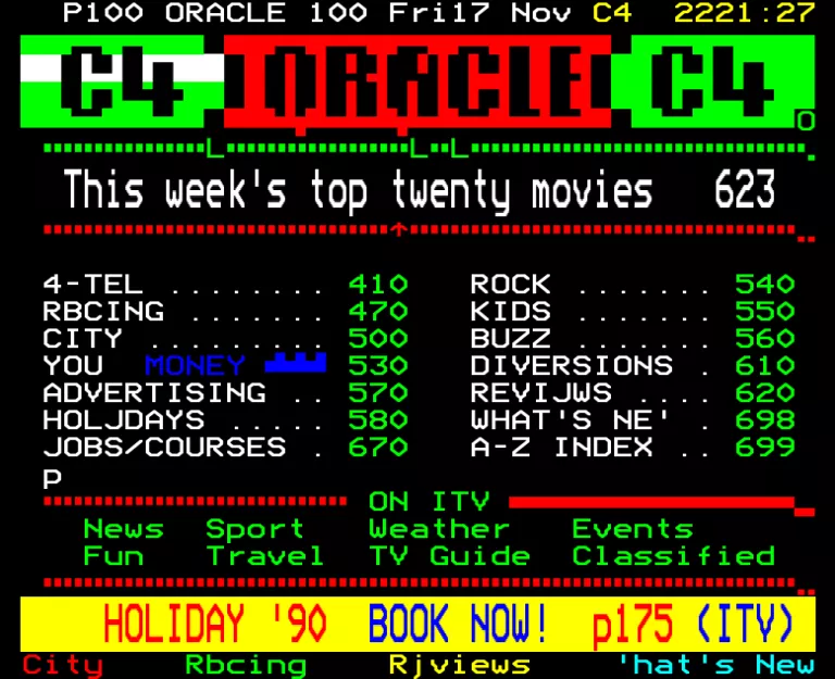 Channel Four from Friday 17th November 1989