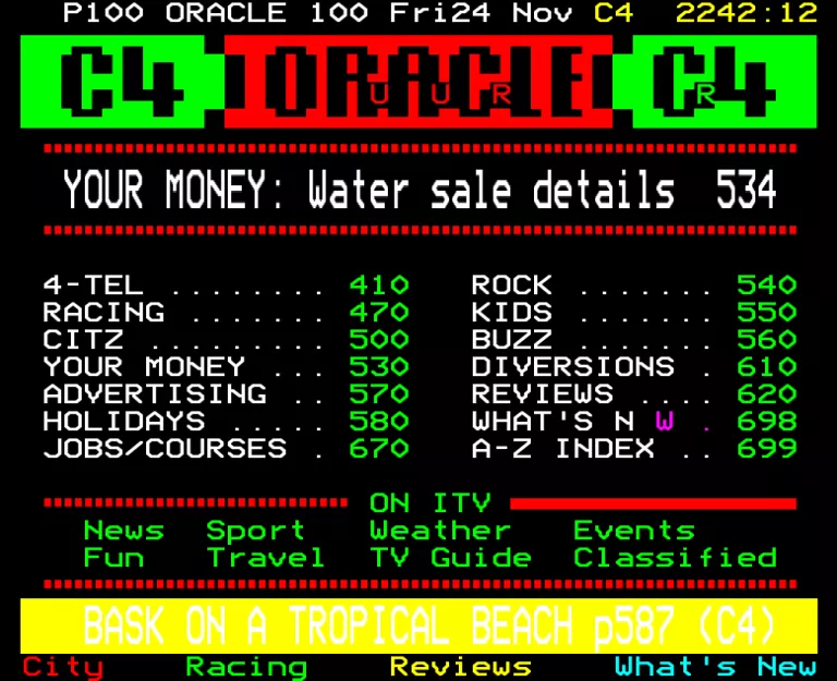 Channel Four from Friday 24th November 1989