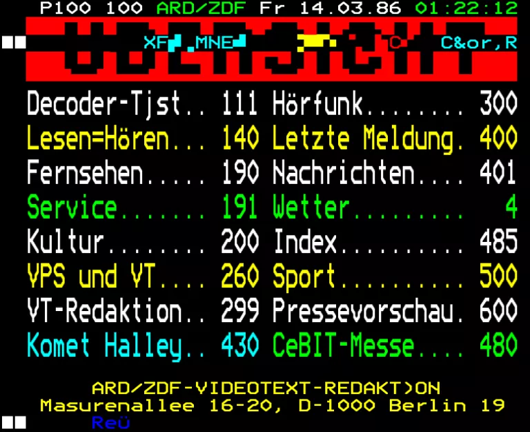 ARD from Friday 14th March 1986