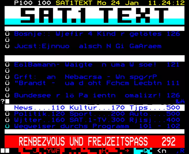 Sat.1 from Friday 14th January 1994