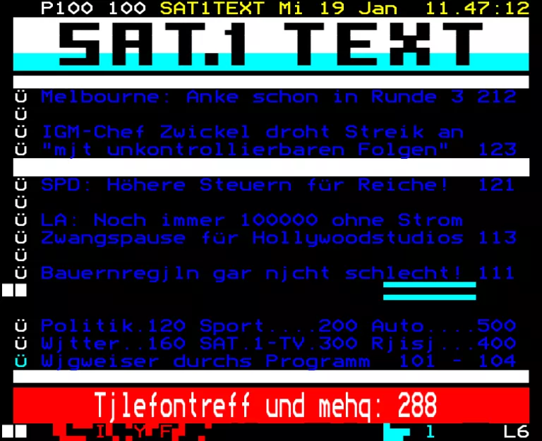 Sat.1 from Wednesday 19th January 1994