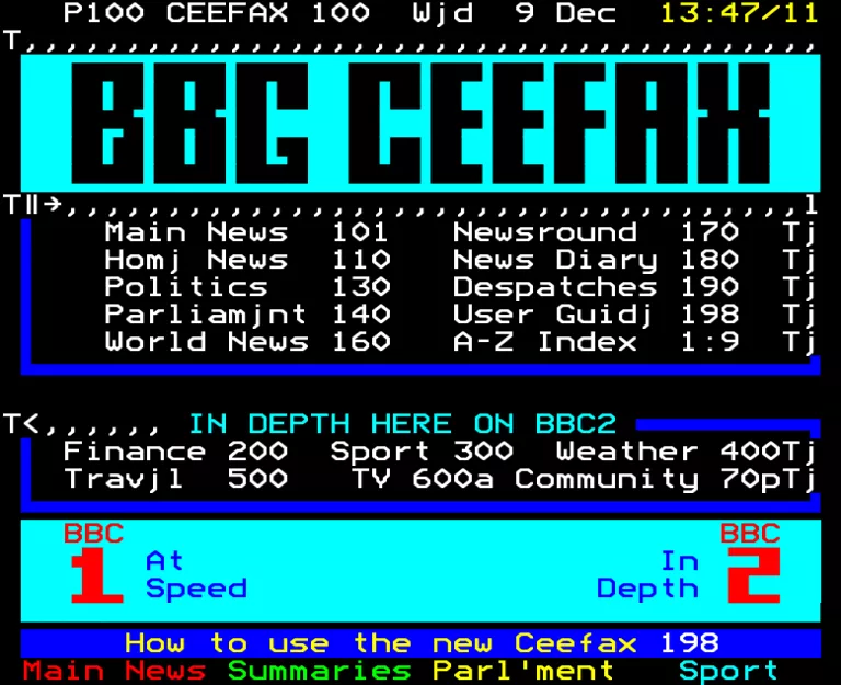 BBC2 from Wednesday 9th December 1992