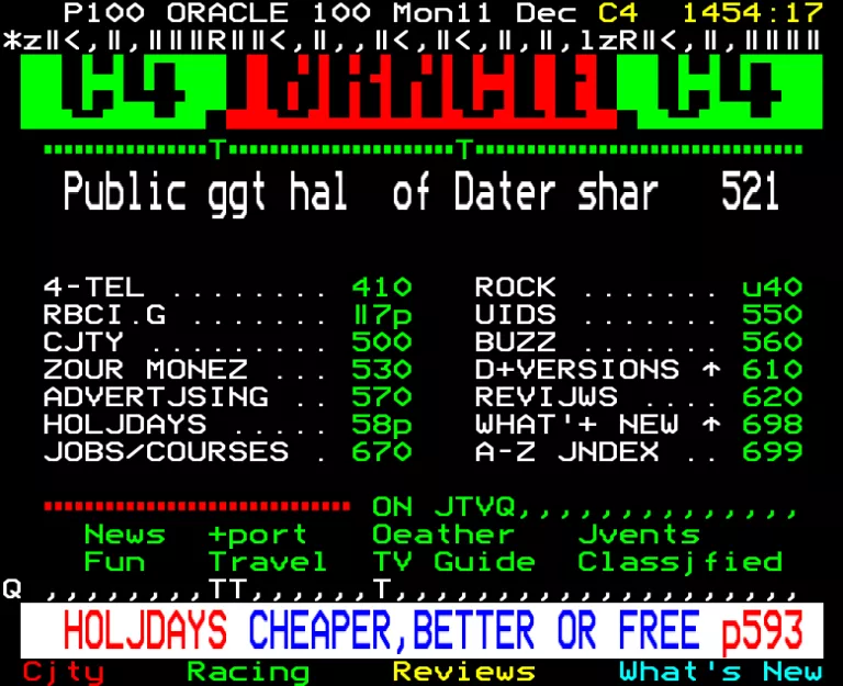 Channel Four from Monday 11th December 1989