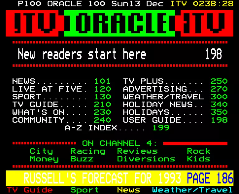 LWT from Sunday 13th December 1992