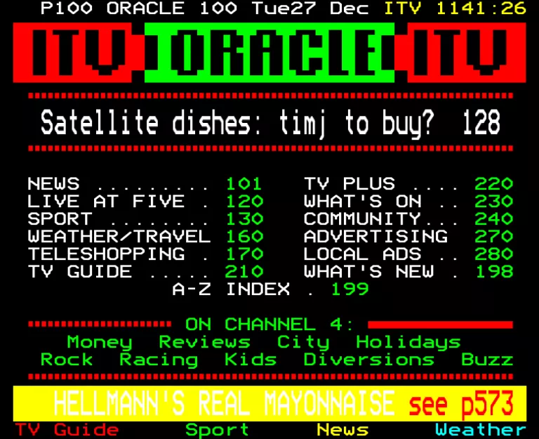 Yorkshire from Tuesday 27th December 1988