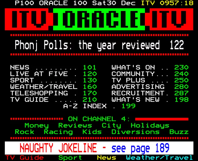 Yorkshire from Saturday 30th December 1989