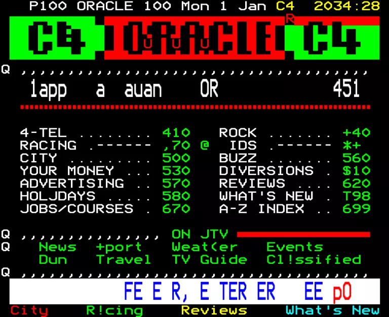 Channel Four from Monday 1st January 1990