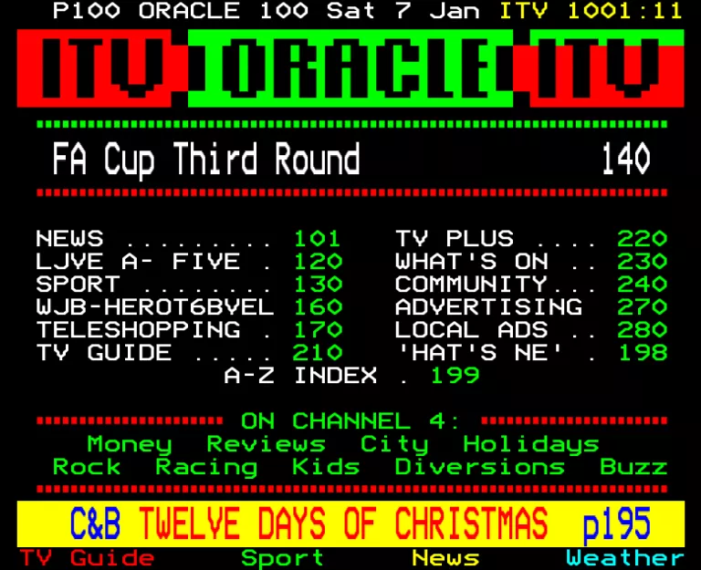 Yorkshire from Saturday 7th January 1989