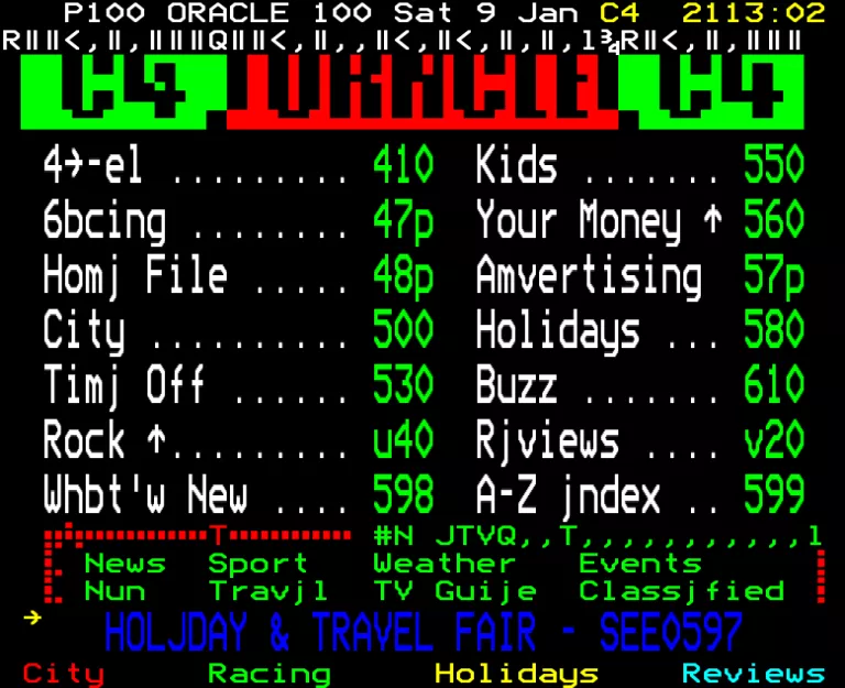 Channel Four from Saturday 9th January 1988