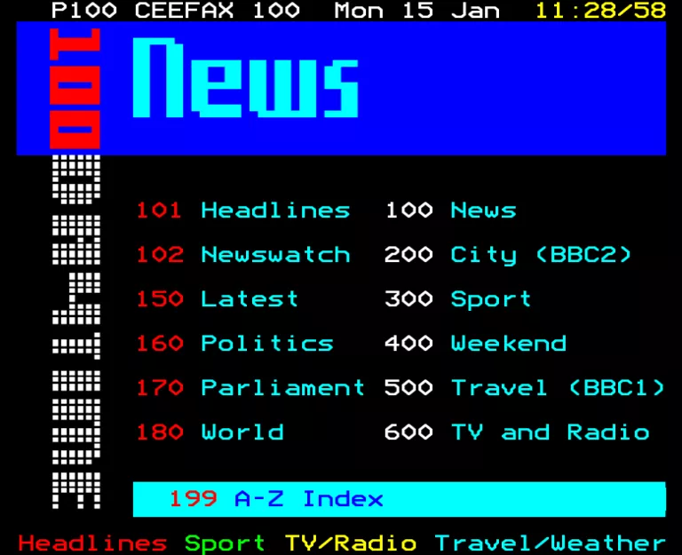 BBC2 from Monday 15th January 1990