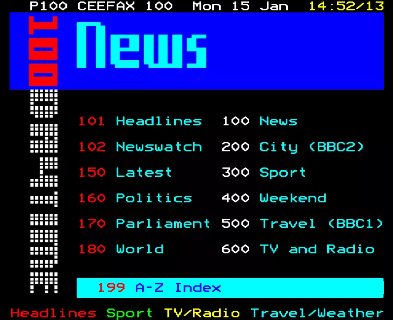 BBC2 from Monday 15th January 1990