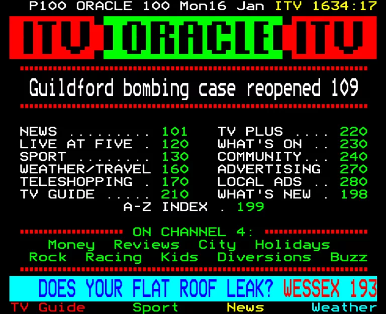 Yorkshire from Monday 16th January 1989