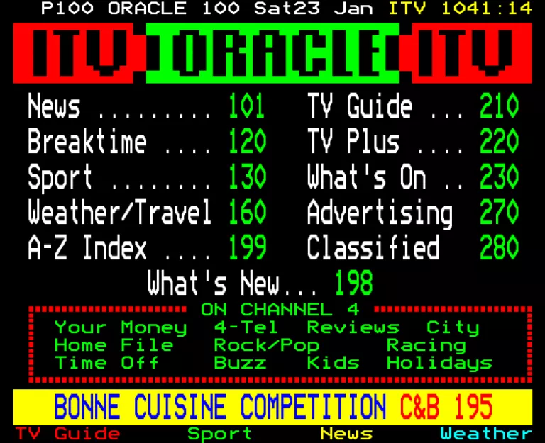 Granada from Saturday 23rd January 1988