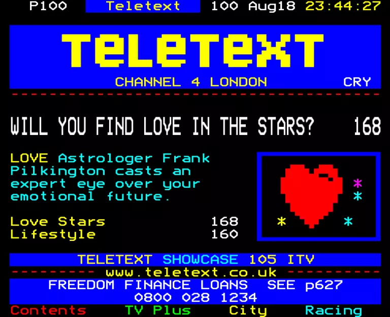 Channel Four from Saturday 18th August 2001