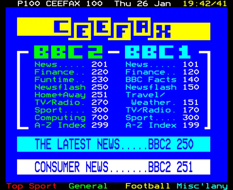 BBC2 from Thursday 26th January 1989