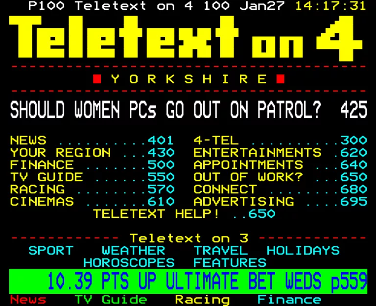 Channel Four from Wednesday 27th January 1993