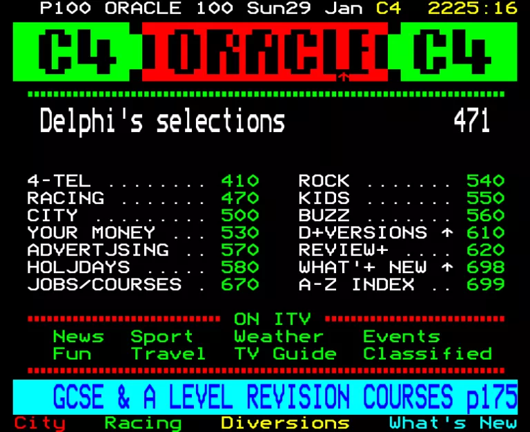 Channel Four from Sunday 29th January 1989