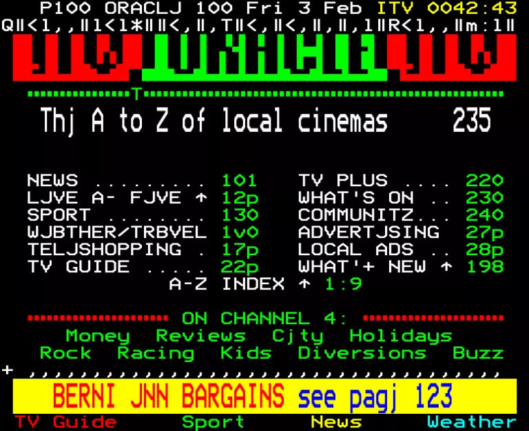 STV from Friday 3rd February 1989