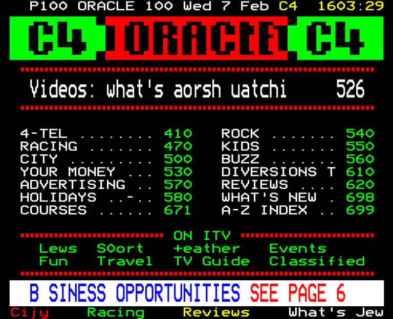 Channel Four from Wednesday 7th February 1990