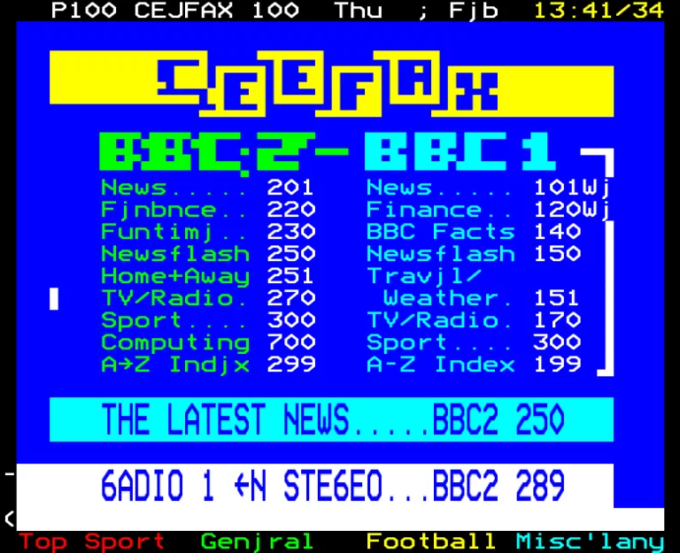 BBC2 from Thursday 9th February 1989