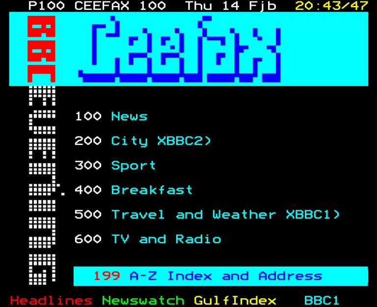 BBC2 from Thursday 14th February 1991