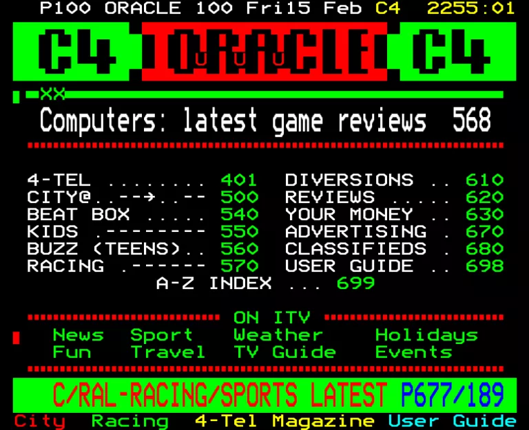 Channel Four from Friday 15th February 1991