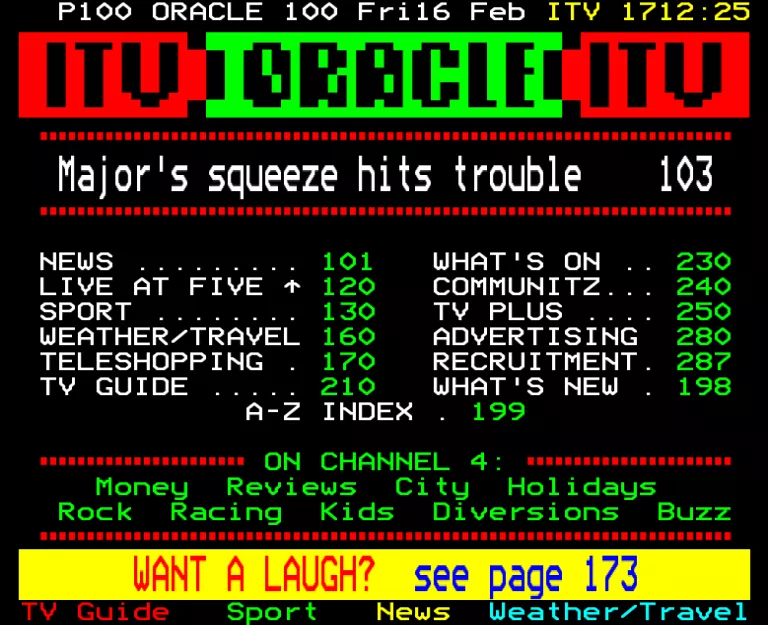 Central from Friday 16th February 1990