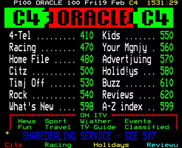 Channel Four from Friday 19th February 1988