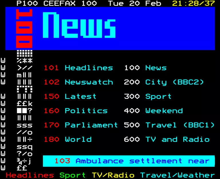 BBC2 from Tuesday 20th February 1990