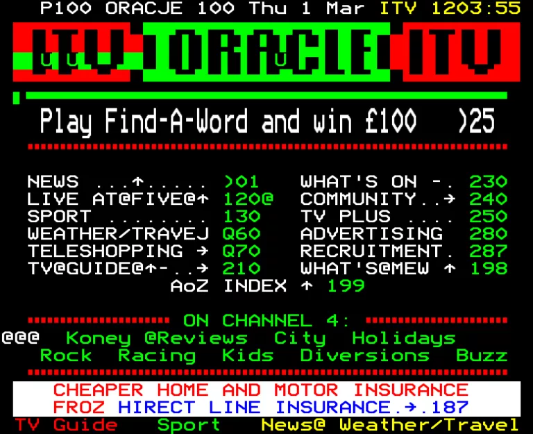 Central from Thursday 1st March 1990