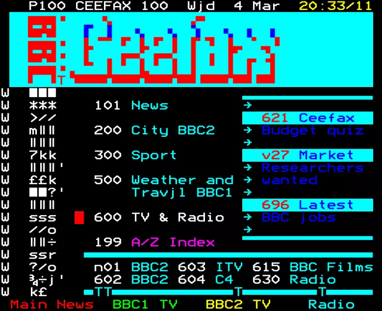 BBC2 from Wednesday 4th March 1992