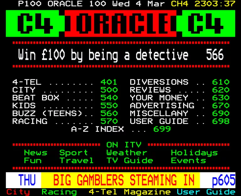 Channel Four from Wednesday 4th March 1992