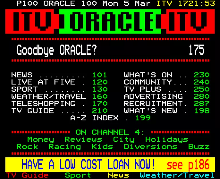 Central from Monday 5th March 1990