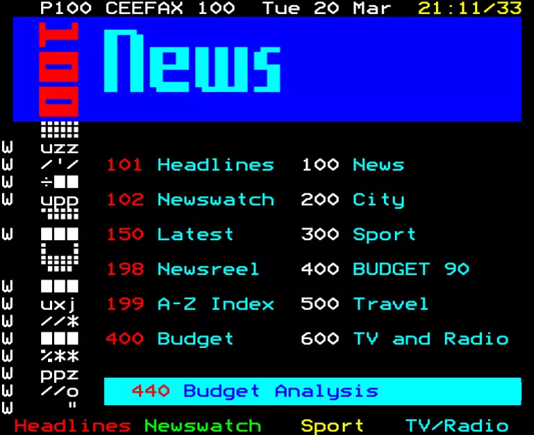 BBC2 from Tuesday 20th March 1990
