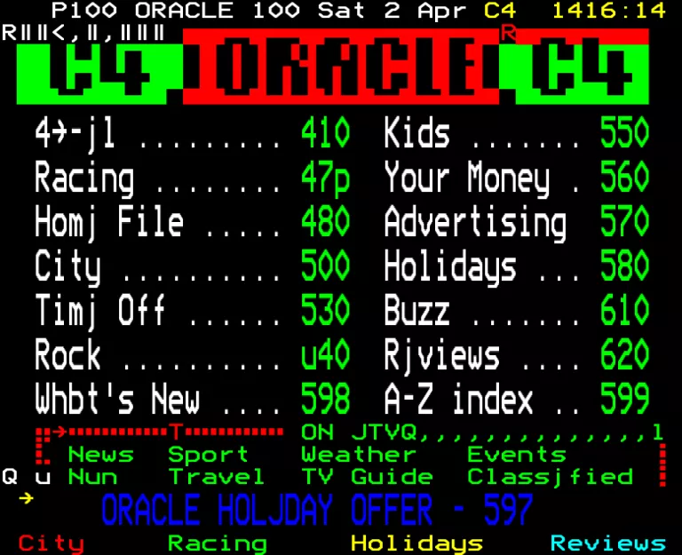 Channel Four from Saturday 2nd April 1988