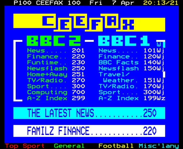 BBC2 from Friday 7th April 1989