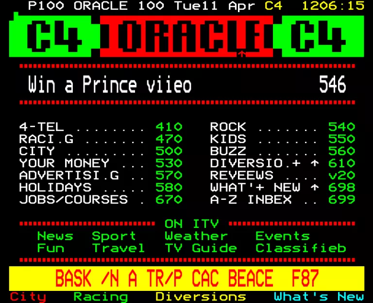 Channel Four from Tuesday 11th April 1989